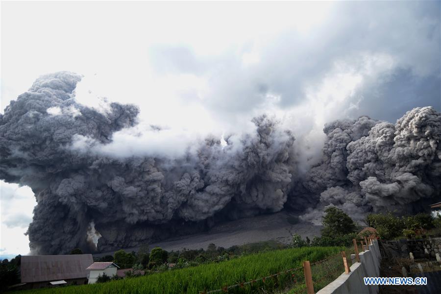 INDONESIA-NORTH SUMATERA-MOUNT SINABUNG-ERUPTION