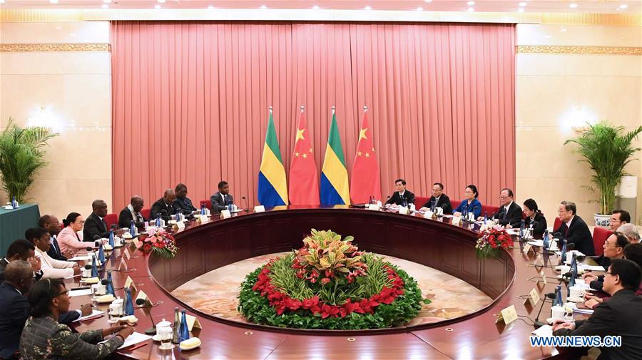 CHINA-BEIJING-GABON-YU ZHENGSHENG-MEETING (CN)