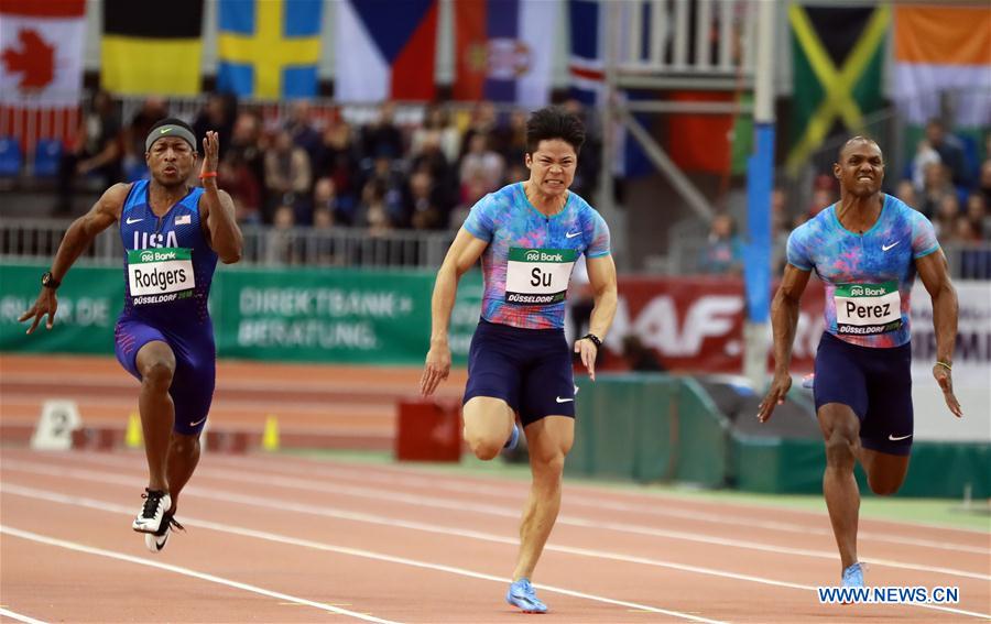 (SP)GERMANY-DUSSELDORF-IAAF WORLD INDOOR TOUR-MEN'S 60M-SU BINGTIAN