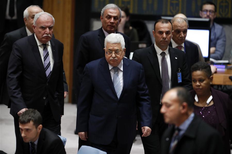 UN-SECURITY COUNCIL-MIDDLE EAST-MEETING-PALESTINIAN PRESIDENT-ABBAS