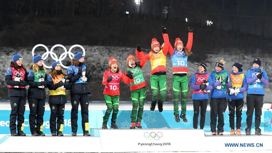 (SP)OLY-SOUTH KOREA-PYEONGCHANG-BIATHLON-WOMEN'S 4X6KM RELAY