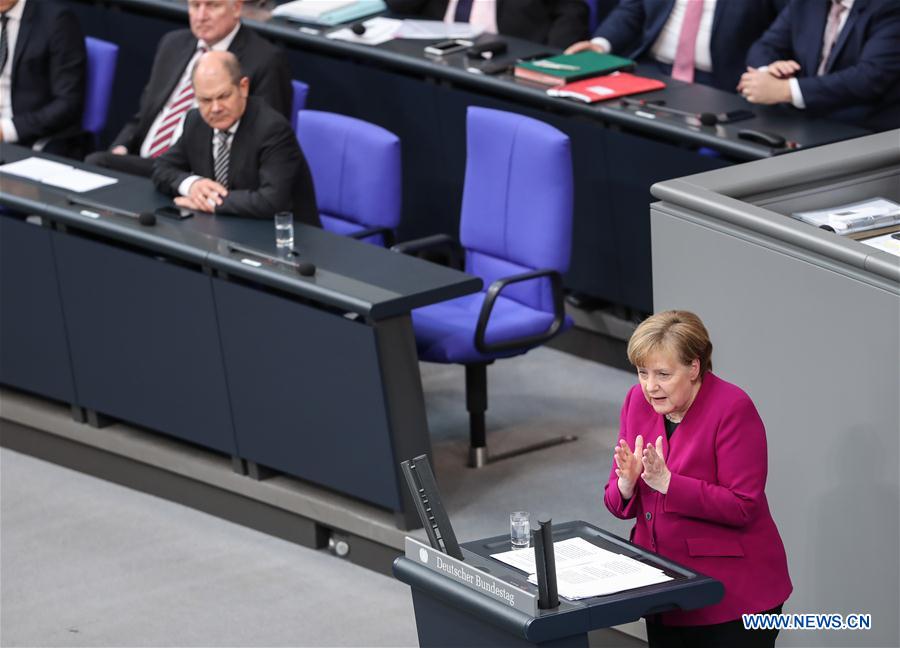 GERMANY-BERLIN-MERKEL-GOVERNMENT STATEMENT