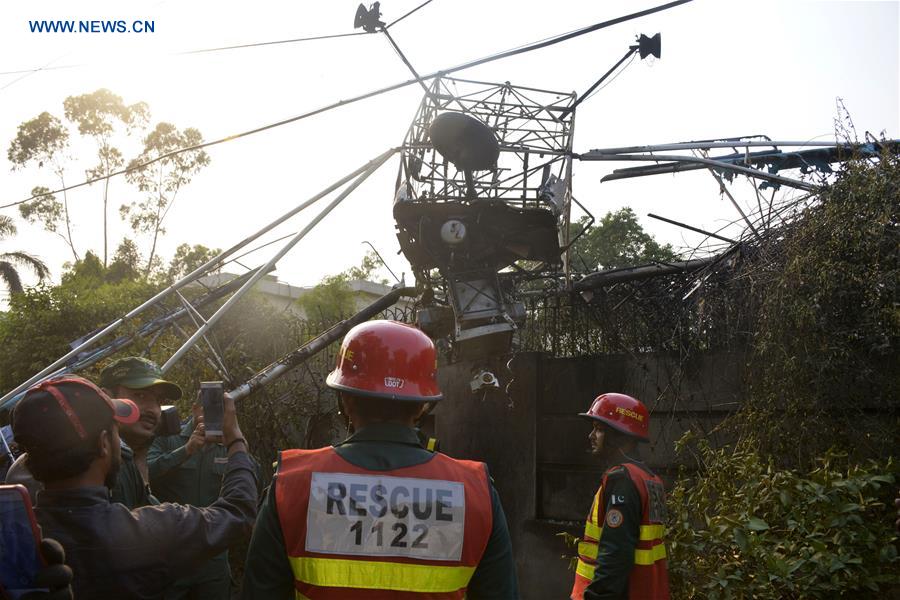 PAKISTAN-LAHORE-TRAINING AIRCRAFT-CRASH