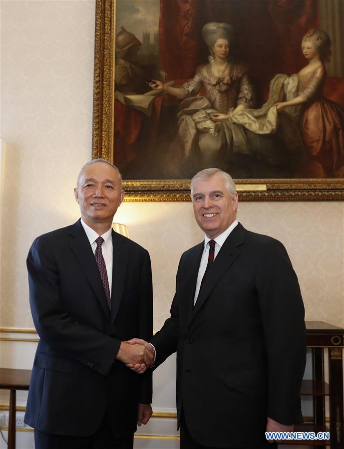 BRITAIN-LONDON-CHINA-CAI QI-DUKE OF YORK-MEETING