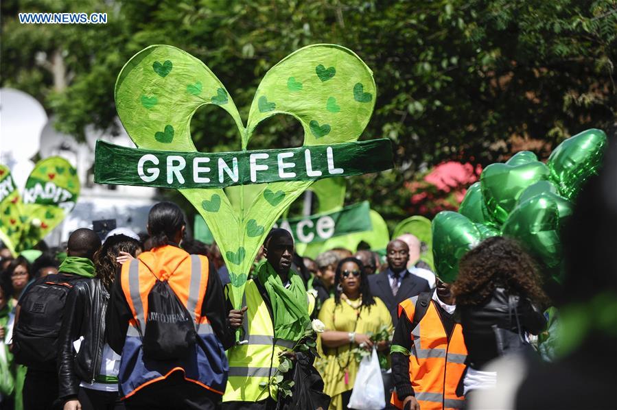 BRITAIN-LONDON-GRENFELL TOWER-FIRE-ONE YEAR ANNIVERSARY