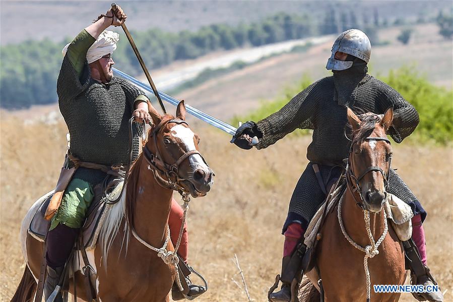 ISRAEL-GALILEE-BATTLE OF THE HORNS OF HATTIN-RE-ENACTMENT