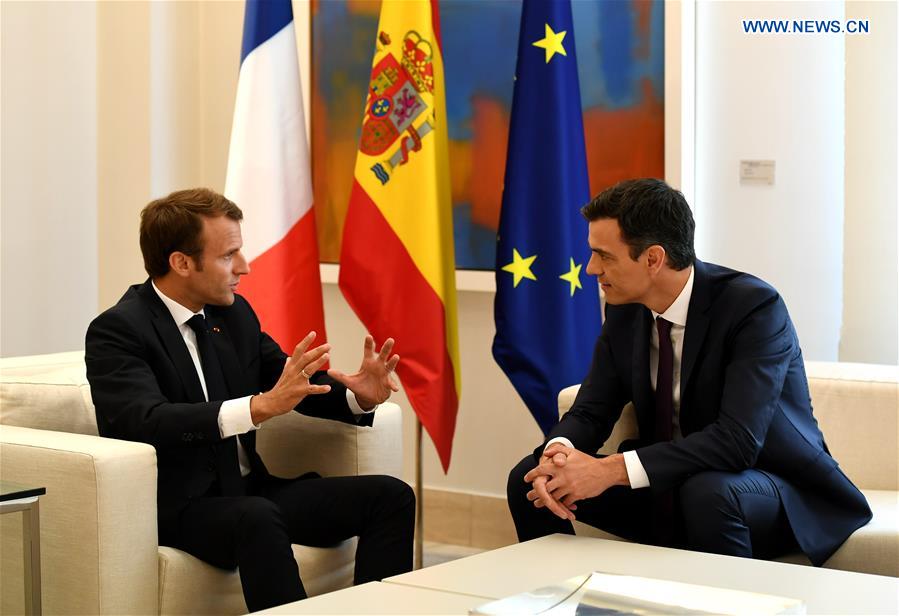 SPAIN-MADRID-MACRON-VISIT