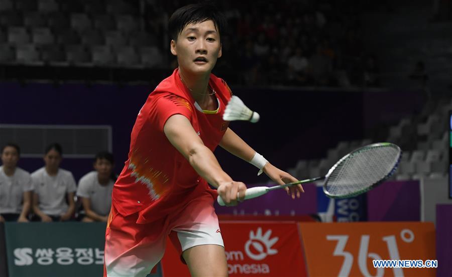 (SP)INDONESIA-JAKARTA-ASIAN GAMES-BADMINTON-WOMEN'S TEAM FINAL