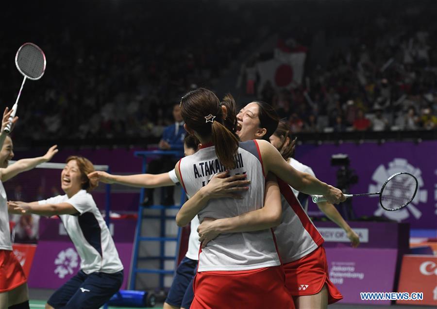 (SP)INDONESIA-JAKARTA-ASIAN GAMES-BADMINTON-WOMEN'S TEAM FINAL