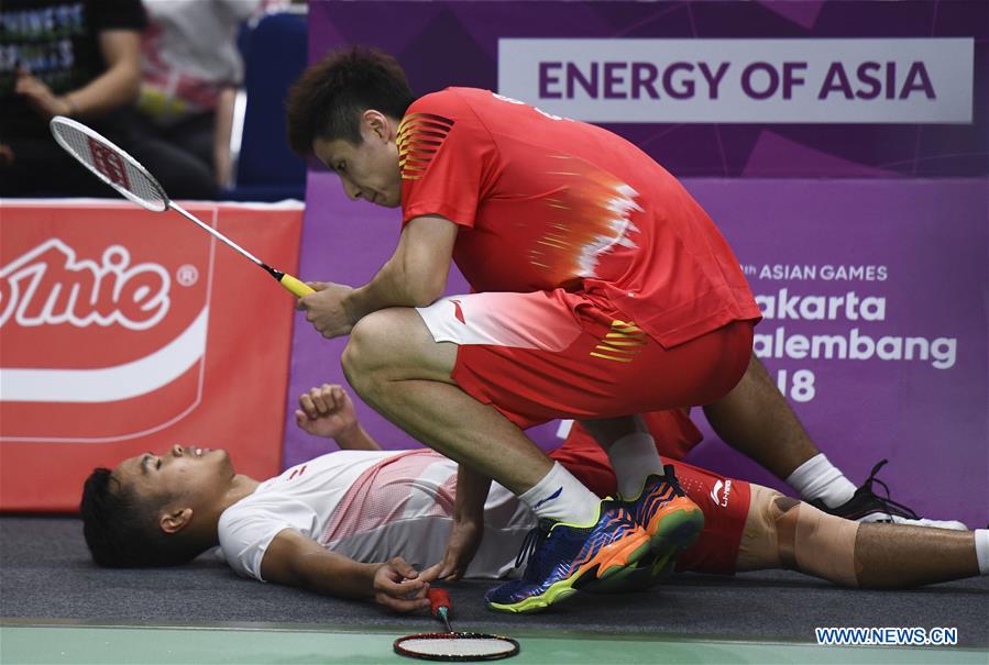 (SP)INDONESIA-JAKARTA-ASIAN GAMES-BADMINTON-MEN'S TEAM FINAL