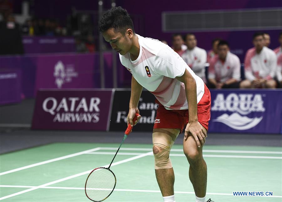 (SP)INDONESIA-JAKARTA-ASIAN GAMES-BADMINTON-MEN'S TEAM FINAL