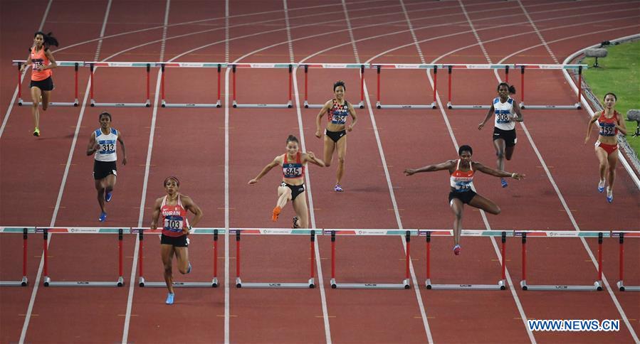 (SP)INDONESIA-JAKARTA-ASIAN GAMES-ATHLETICS-WOMEN'S 400 HURDLES