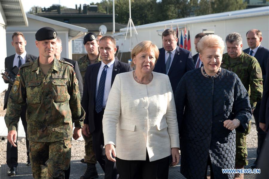 LITHUANIA-RUKLA-GERMANY-MERKEL-VISIT