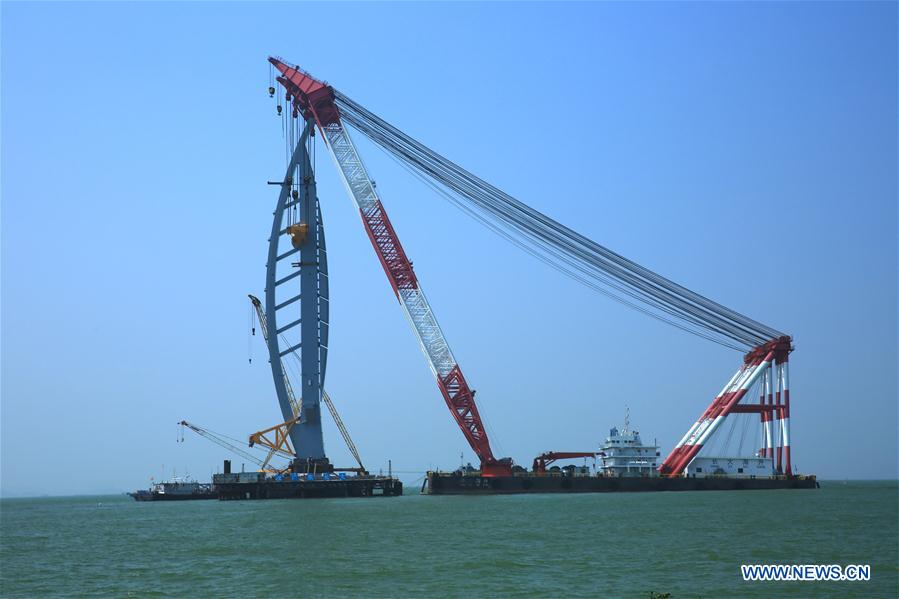 CHINA-HONG KONG-ZHUHAI-MACAO BRIDGE-CONSTRUCTION (CN)