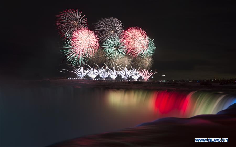 CANADA-NIAGARA FALLS-THE CASCADES OF FIRE-FIREWORKS COMPETITION