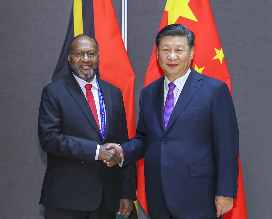 PAPUA NEW GUINEA-CHINA-XI JINPING-LEADERS OF PACIFIC ISLAND NATIONS-MEETING 