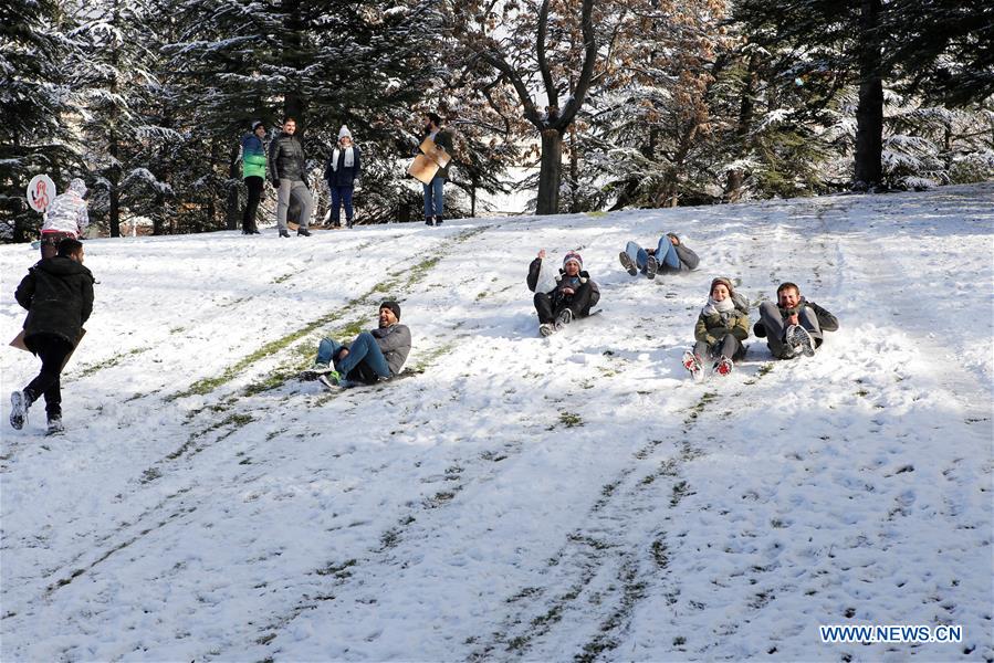 TURKEY-ANKARA-WEATHER-SNOW