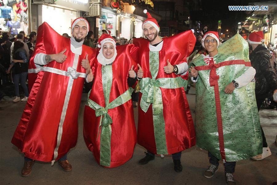 SYRIA-DAMASCUS-CHRISTMAS-CELEBRATION