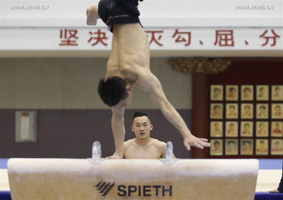 (SP)CHINA-BEIJING-ARTISTIC GYMNASTICS-TRAINING