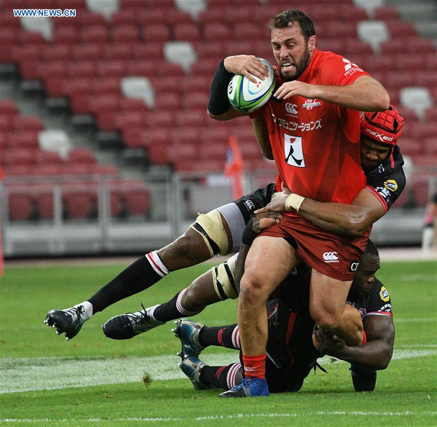 (SP)SINGAPORE-RUGBY-SUPER RUGBY-SUNWOLVES VS LIONS