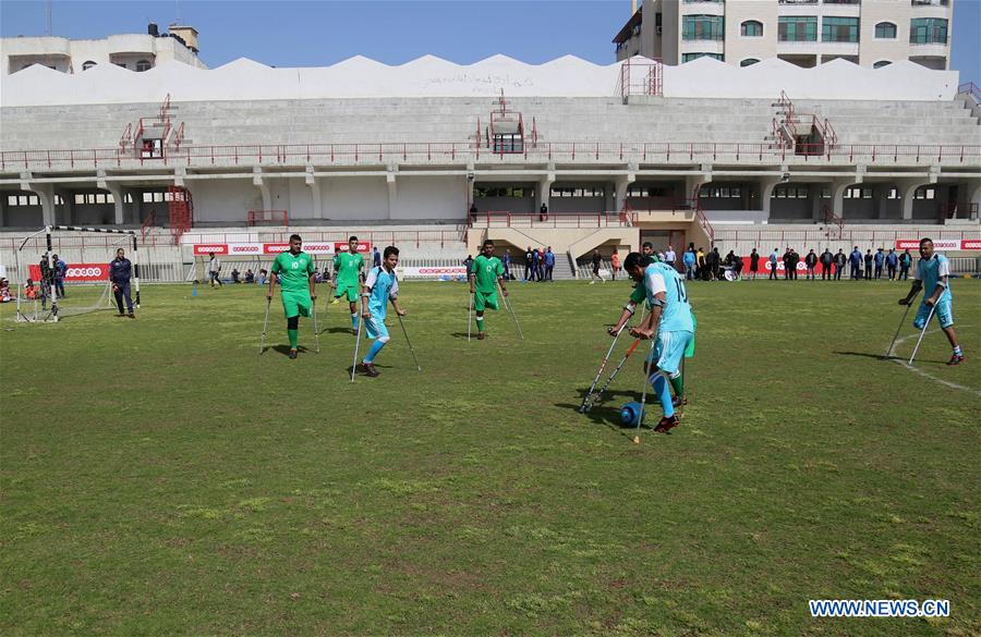 (SP)MIDEAST-GAZA-AMPUTEES-FOOTBALL-MATCH