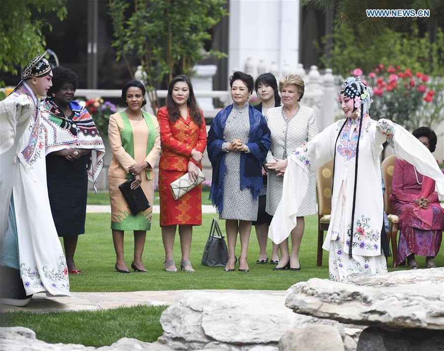 (BRF)CHINA-BEIJING-BELT AND ROAD FORUM-PENG LIYUAN-FOREIGN LEADERS' SPOUSES-CHINESE OPERA (CN)