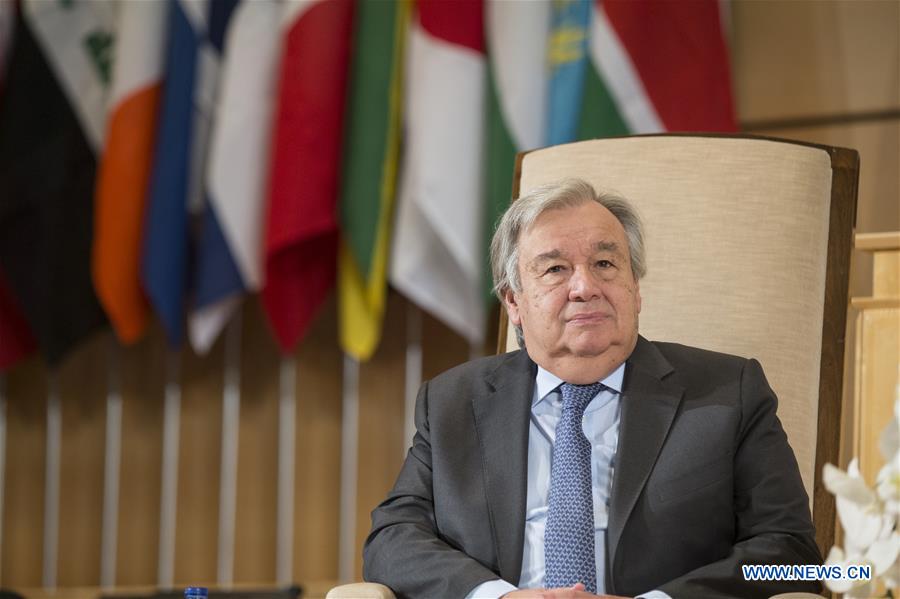 SWITZERLAND-GENEVA-GUTERRES-ILO-100TH ANNIVERSARY