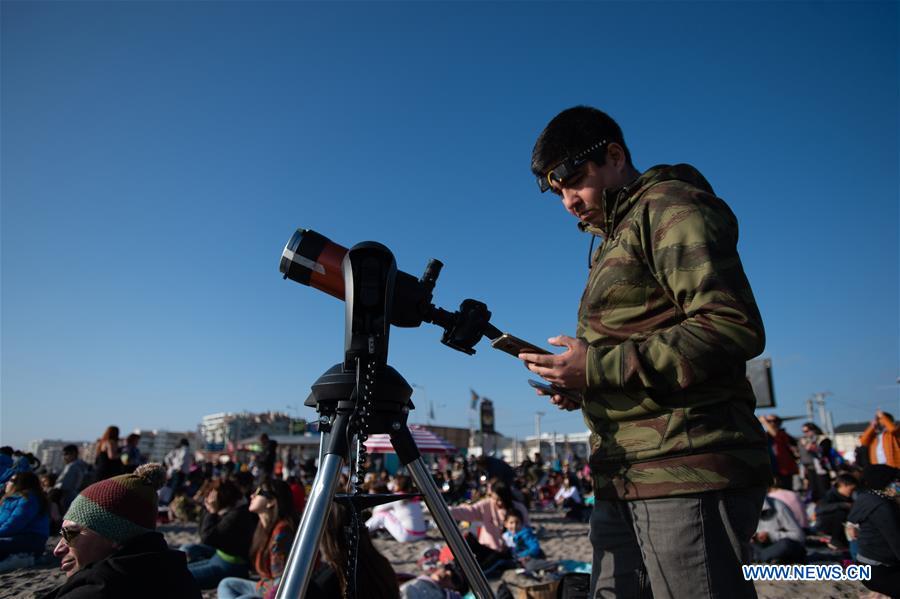 CHILE-LA SERENA-SOLAR ECLIPSE