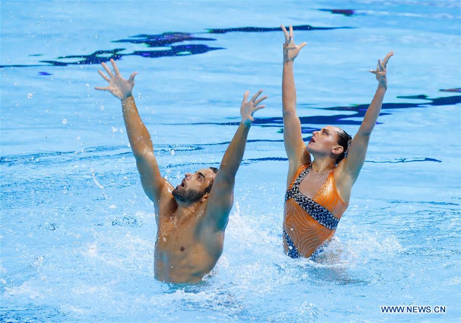 (SP)SOUTH KOREA-GWANGJU-FINA WORLD CHAMPIONSHIPS-ARTISTIC SWIMMING-MIXED DUET TECHNICAL