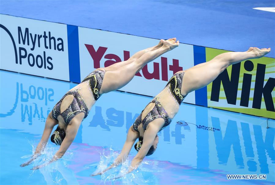 (SP)SOUTH KOREA-GWANGJU-FINA WORLD CHAMPIONSHIPS-ARTISTIC SWIMMING-WOMEN'S DUET TECHNICAL-FINAL