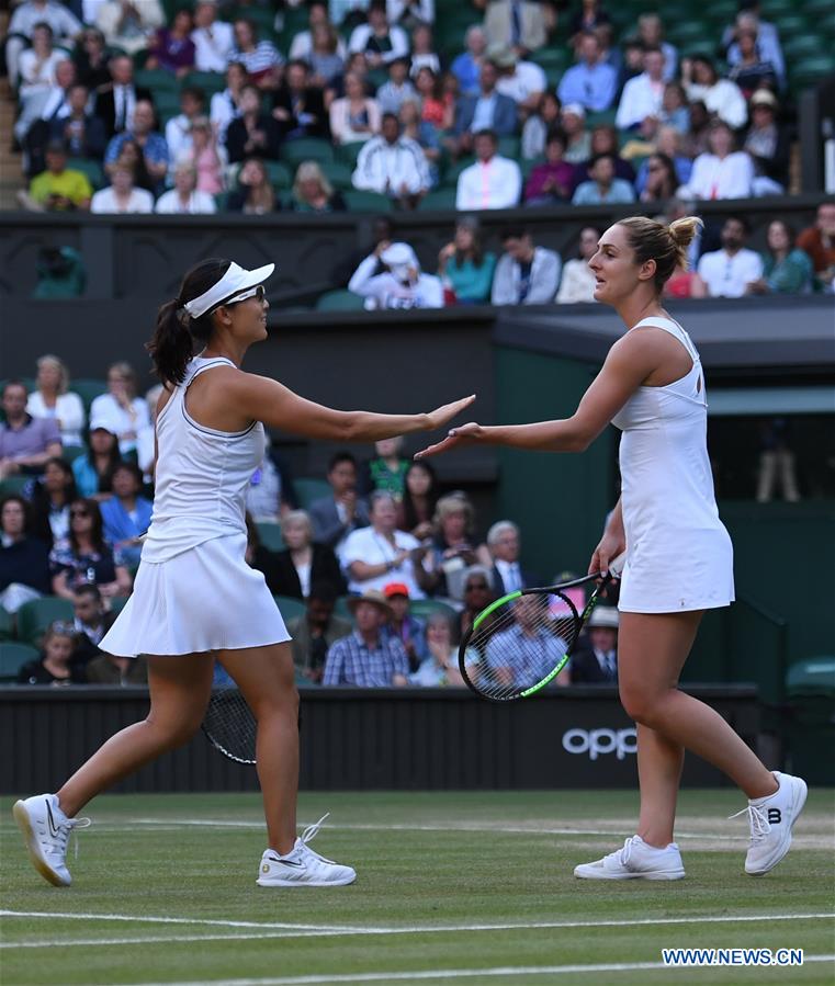 (SP)BRITAIN-LONDON-TENNIS-WIMBLEDON-WOMEN'S DOUBLES-FINAL