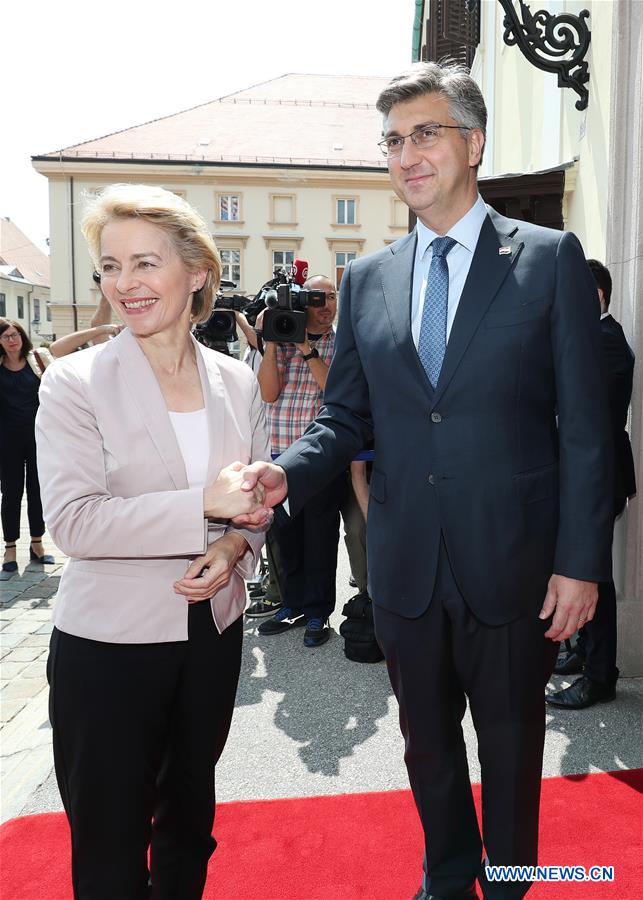 CROATIA-ZAGREB-URSULA VON DER LEYEN-VISIT