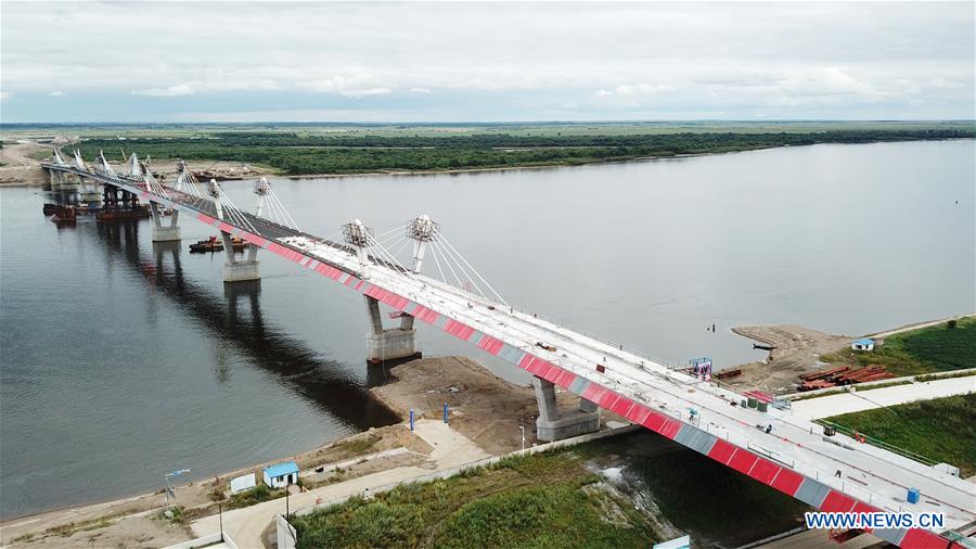 CHINA-HEILONGJIANG-CHINA-RUSSIA HIGHWAY BRIDGE-CONSTRUCTION (CN)