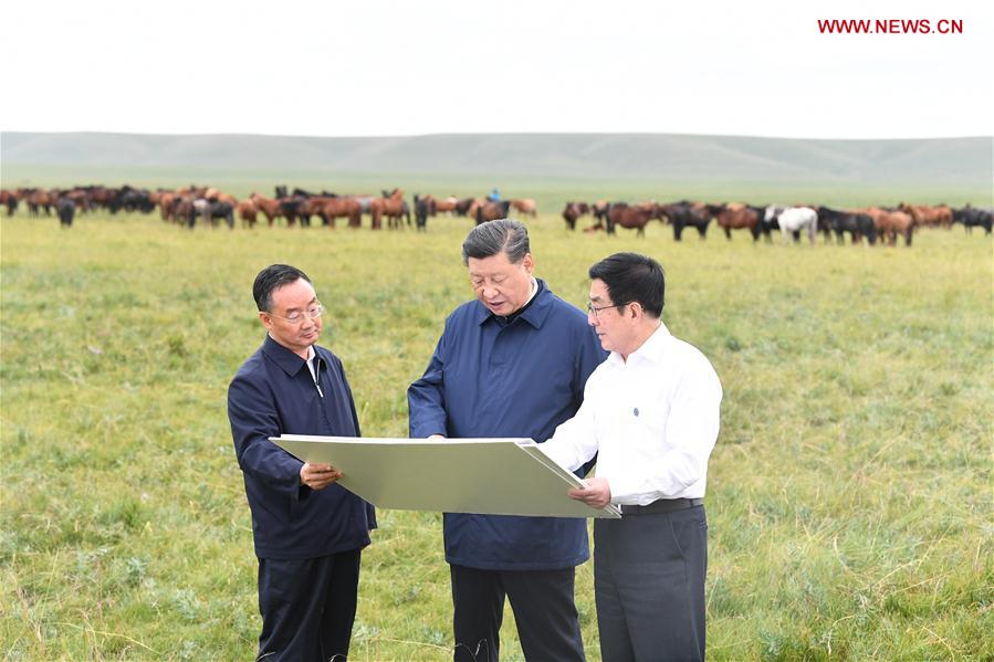 CHINA-GANSU-SHANDAN COUNTY-XI JINPING-INSPECTION (CN)