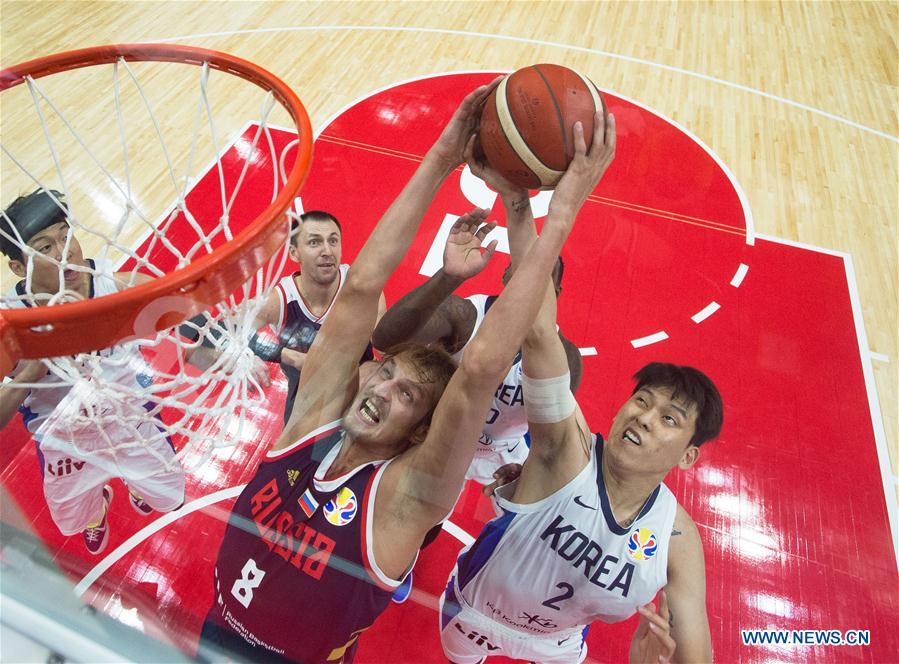 (SP)CHINA-WUHAN-BASKETBALL-FIBA WORLD CUP-GROUP B-KOR VS RUS (CN)