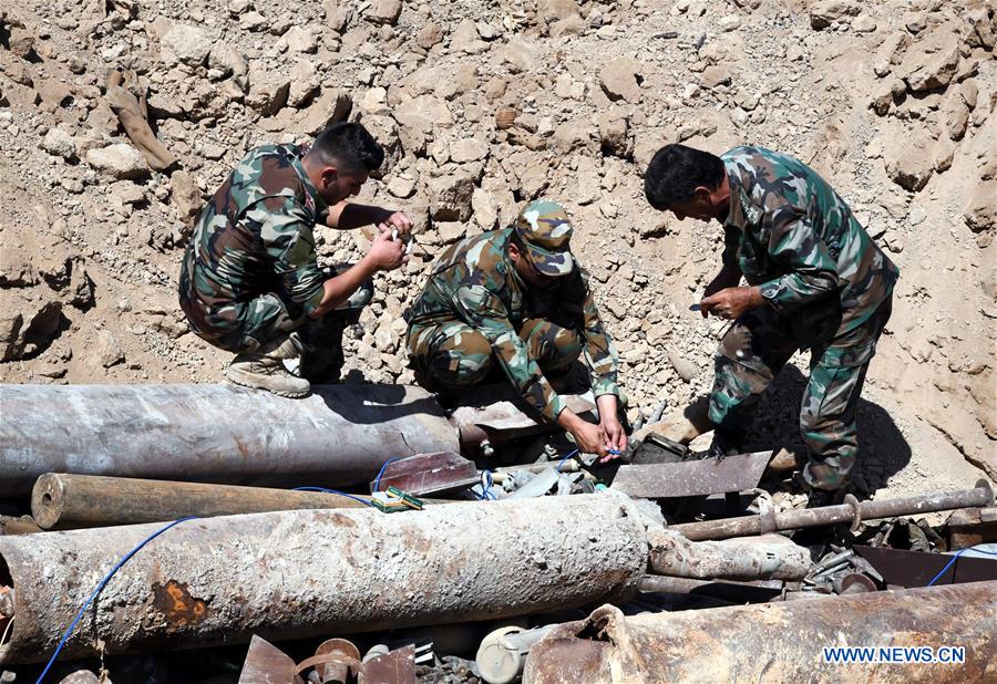 SYRIA-DAMASCUS-REBEL-EXPLOSIVES