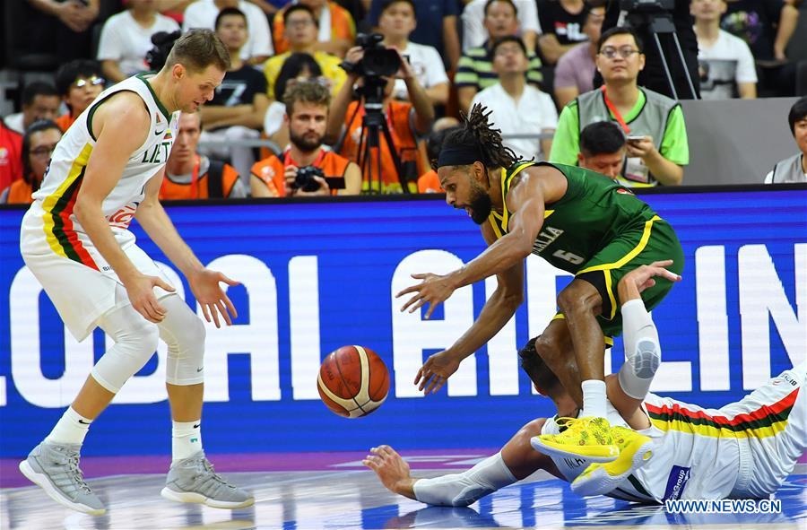 (SP)CHINA-DONGGUAN-BASKETBALL-FIBA WORLD CUP-GROUP H-LITHUANIA VS AUSTRALIA (CN)