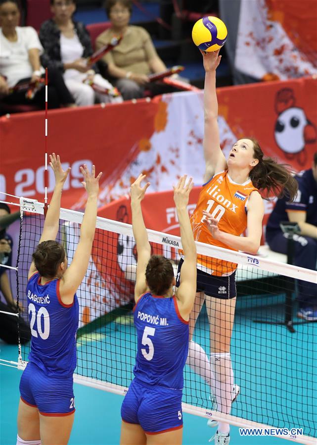 (SP)JAPAN-HAMAMATSU-VOLLEYBALL-WOMEN'S WORLD CUP-NETHERLANDS VS SERBIA