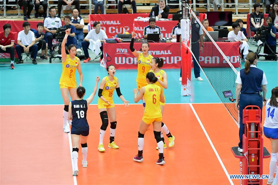 (SP)JAPAN-OSAKA-VOLLEYBALL-WOMEN'S WORLD CUP-CHN VS SRB