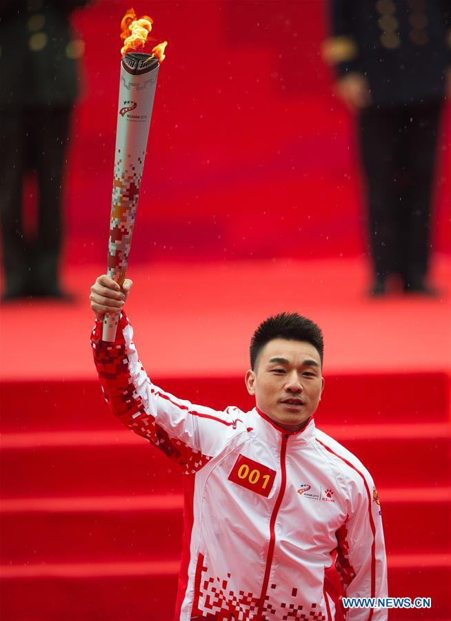 (SP)CHINA-WUHAN-7TH MILITARY WORLD GAMES-TORCH RELAY 