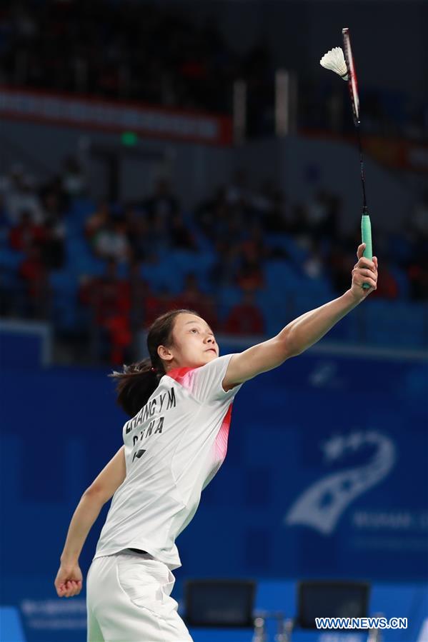 (SP)CHINA-WUHAN-7TH MILITARY WORLD GAMES-BADMINTON