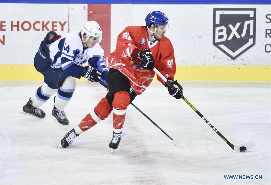 (SP)CHINA-JILIN-ICE HOCKEY-SILK ROAD SUPREME LEAGUE-TSEN TOU VS BURAN(CN)