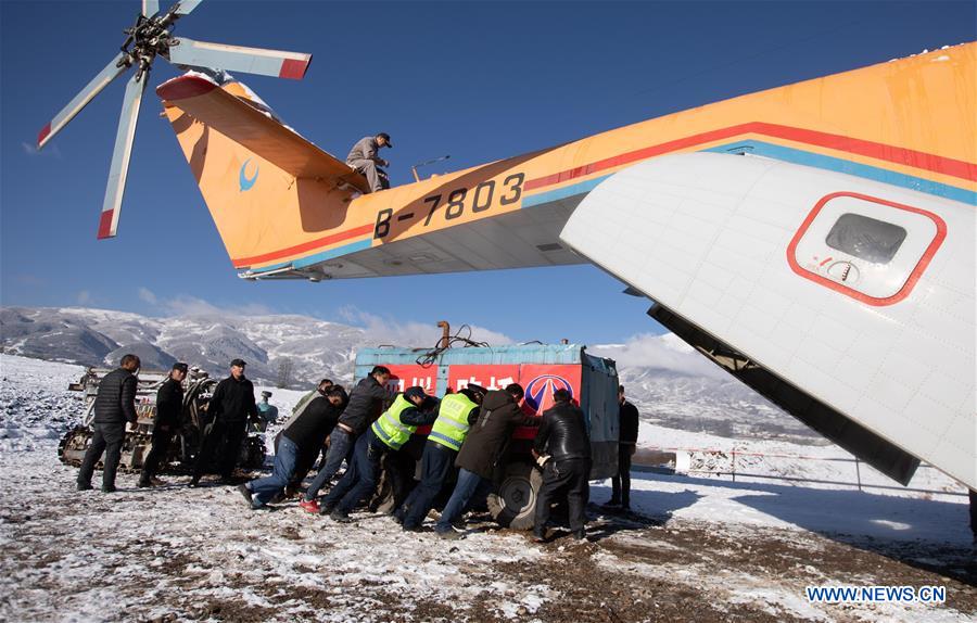 CHINA-SICHUAN-ROAD CONSTRUCTION-MI-26 HELICOPTER (CN)