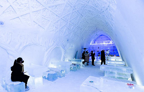 In pics: ice and snow hotel in north China's Inner Mongolia