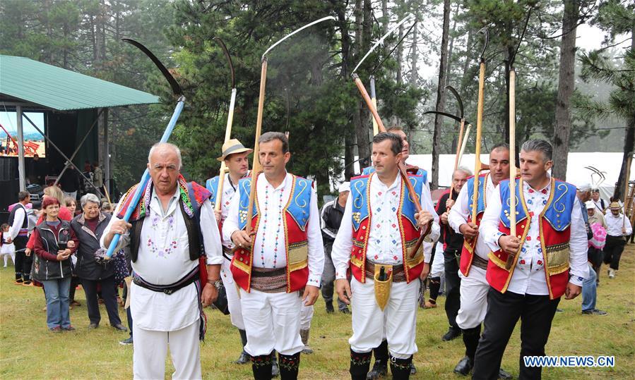 SERBIA-LJIG-FOLKLORE-SCYTHE FESTIVAL