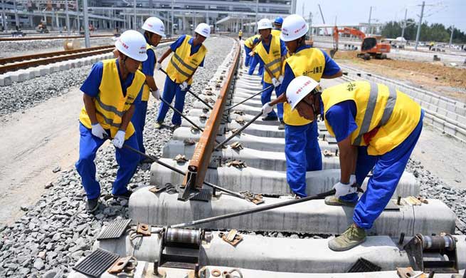 Construction on Hefei north section of Shangqiu-Hefei-Hangzhou High-speed Railway completed