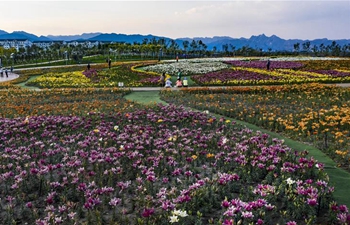 Aerial view of Shahu town in China's Ningxia