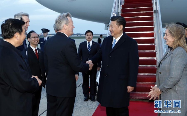 习近平抵达华盛顿出席第四届核安全峰会